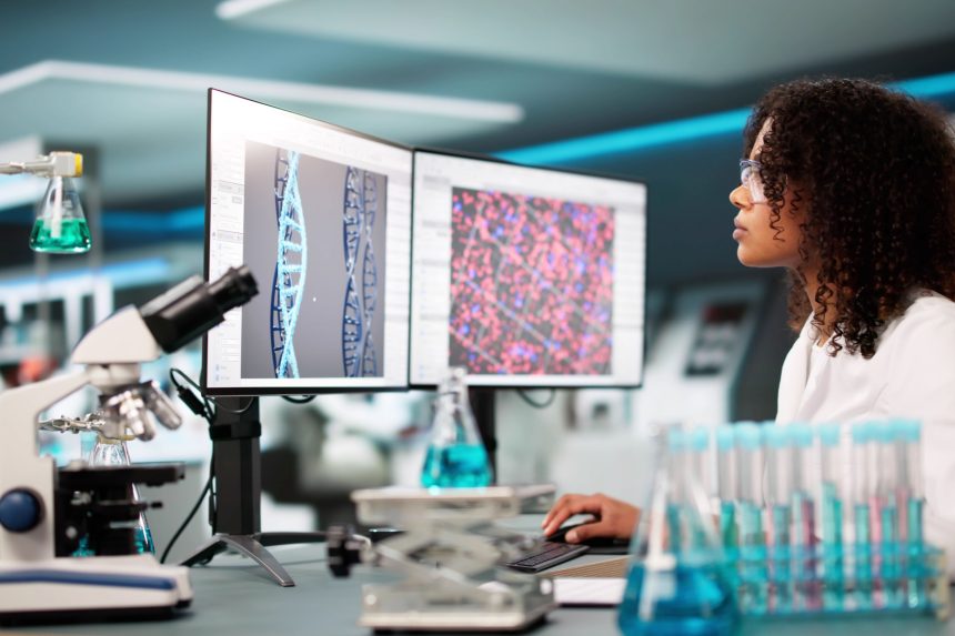 Medical Doctor Using Advanced DNA Technology For Science Research