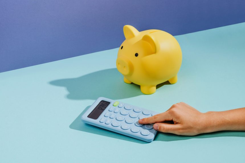 Minimalist concept of budgeting and personal finance management.