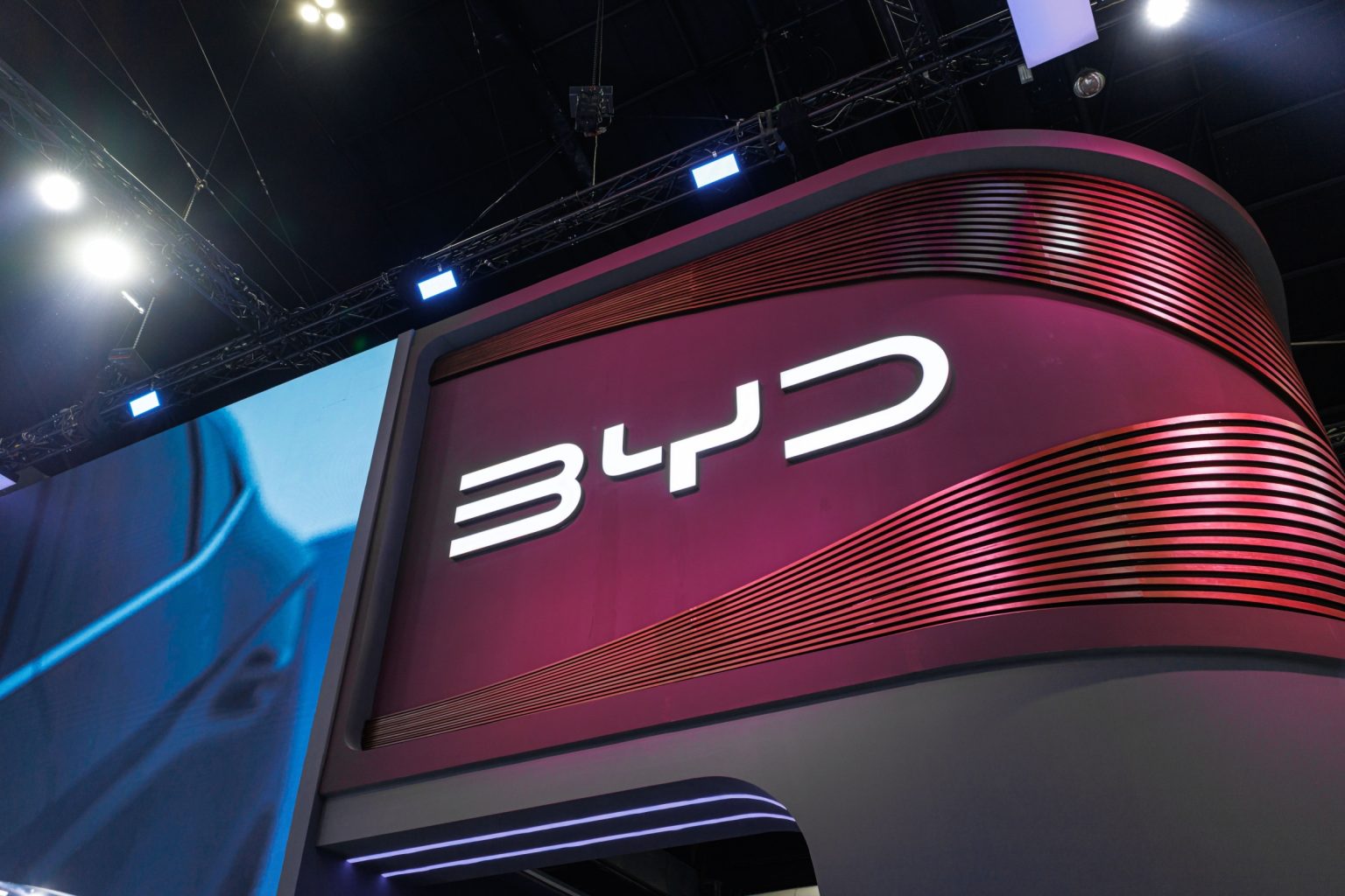 BYD Company Limited or BYD Auto Chinese EV automobile brand booth in Thailand Motor EXPO. 26 March 2025, Bangkok, Thailand.